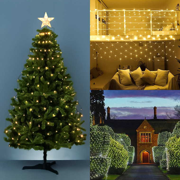 クリスマスプロジェクターライト ソーラー式 クリスマス飾り 雪 雰囲気作り クリスマスライト イルミネーションライト ソーラーライト 壁イルミネーションライト 屋外 ソーラー Setiepp クリスマスツリーライト 350球 8パターン 3.5Mх9本 LEDイルミネーション リモコン