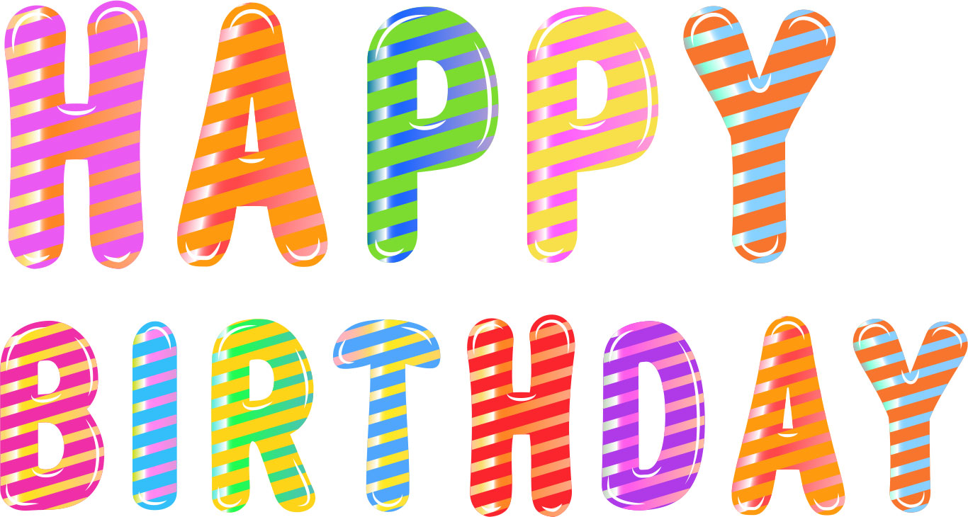 HAPPY BIRTHDAY！英語ロゴ ゴシック 長体無料イラスト素材素材ラボ