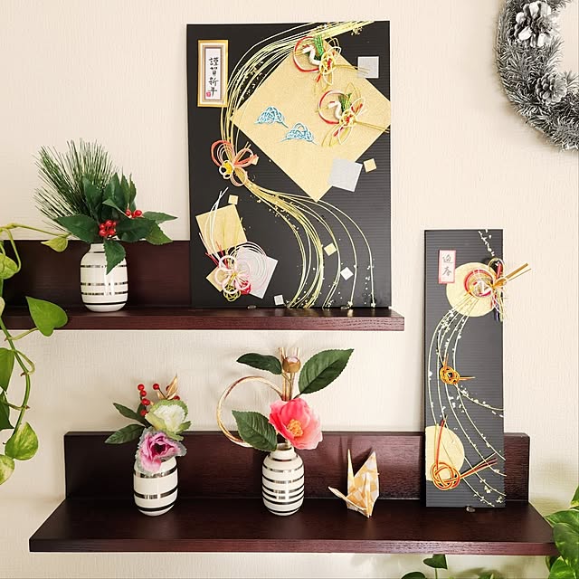 正月飾り リースしめ縄 お楽しみ○紅白椿しめ縄飾り○お正月飾り 玄関 手作り 水引 しめ縄リース ≪人気≫お正月飾り 玄関 選べる モダン 正月飾り「初夢」 玄関 日本製 しめ飾り しめ縄飾り しめ縄 年末準備 新年 2025 お正月アートフラワー 手作りおしゃれ お正月