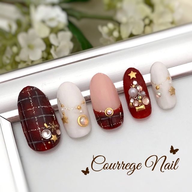 冬 クリスマス ネイルチップ - nailrougeのネイルデザイン No.2689909 ネイルブック