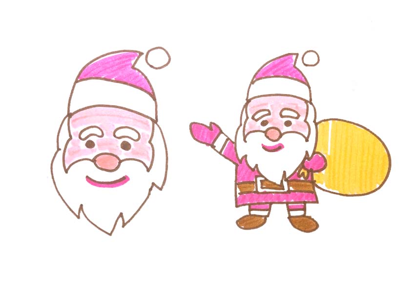 生活・行事・クリスマス・冬・人 サンタさんのかわいいフリーイラストフタバのフリーイラスト