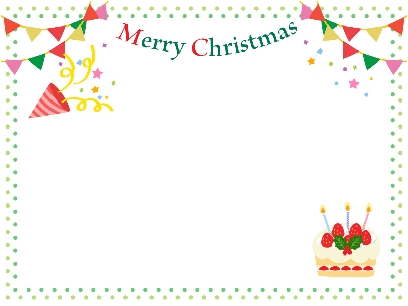 クリスマスカード用のテンプレートイラスト クリスマスパーティー171584607- イメージマート