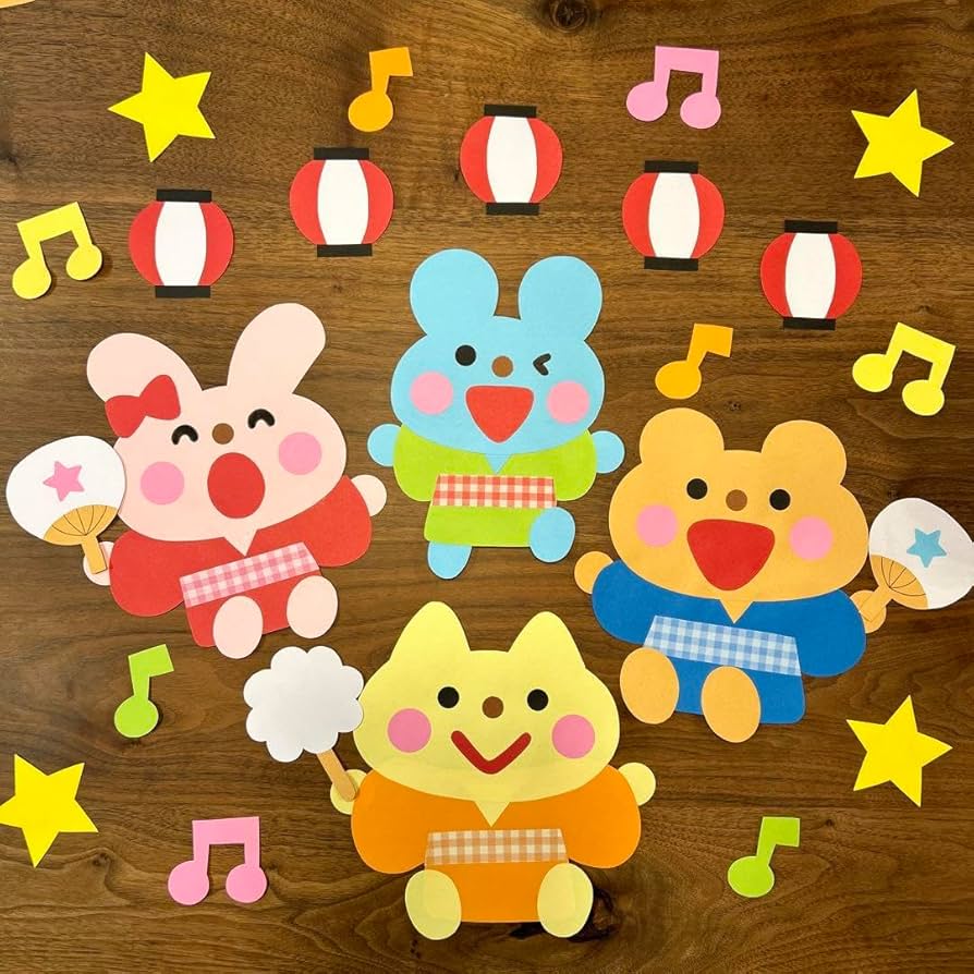 夏祭り🎇花火大会の壁面飾り🎆 再販のリクエストがあったため少し時期が早いですが数点だけ作成しました〜。 子どもも大人も夏の楽しみなイベントの1つですよね🎆楽しいお祭りの雰囲気を感じていただければと思います♪壁面飾り保育幼稚園保育園飾り画用紙