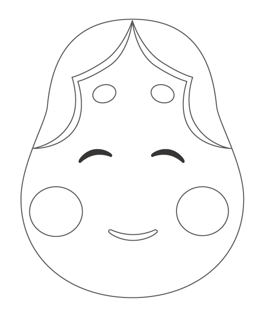 オニ 切り取ってお面・冠・壁飾りにもなる大きなぬりえ節分みんなのぬりえプラネット・塗り絵無料ダウンロード