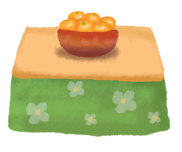 こたつにみかんイラスト無料イラスト・フリー素材なら「イラストAC」