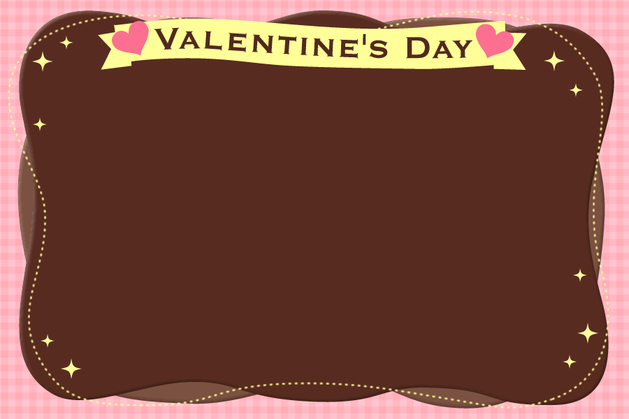 バレンタインフレーム4：イラスト無料