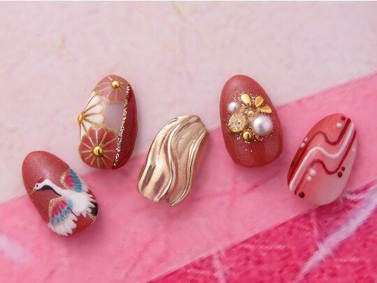 2023年 セルフネイルさん向けお正月ネイルの作り方♪ - あわちゃんねる：セルフネイルお悩み解決ブログ