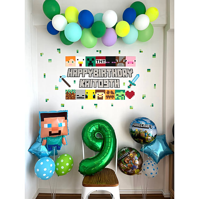 楽天市場 マインクラフト 誕生日 マイクラバルーン ふうせん HAPPY BIRTHDAY マイクラ プレゼント 風船 装飾 男の子 女の子 飾り付けバースデーグッズ お祝い 子供 お祝い キッズ クリスマス 飾りつけ 50点セット : ゆめのセレクト