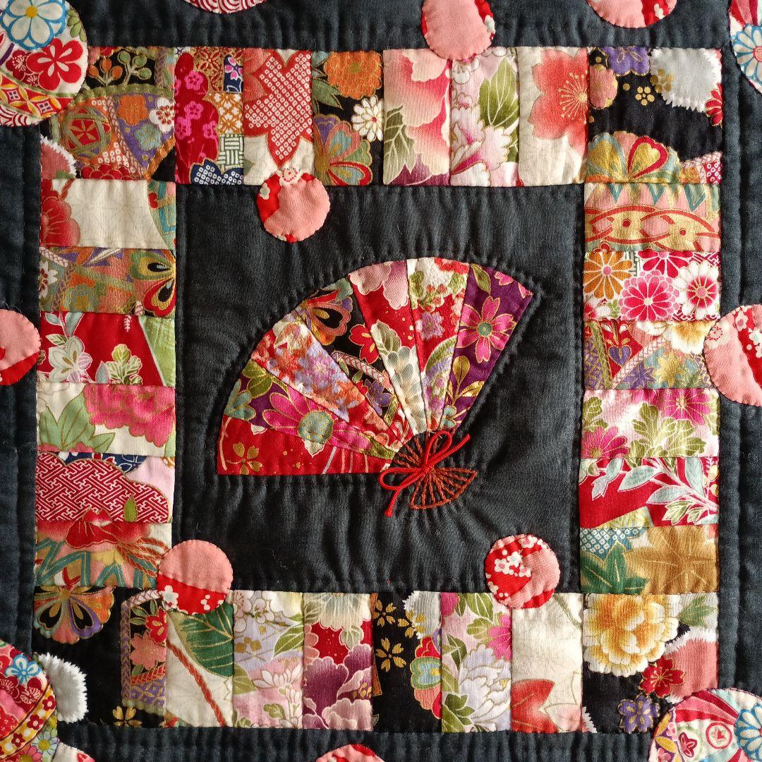 手作り モラ 手芸 タペストリー 正月モチーフ 壁飾り パッチワーク 刺繍 完成品 お正月飾り おまけ