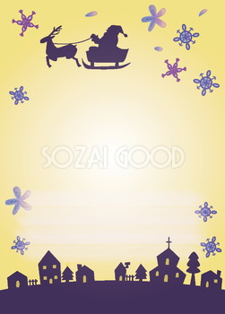 冬のバースデーカード：イラスト無料