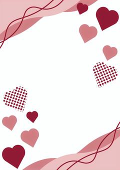 縦のバレンタインの背景・フリー素材Square Image
