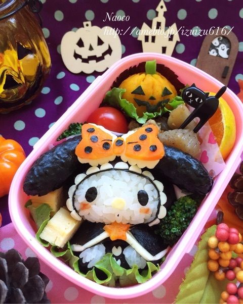 黒猫キティちゃん弁当＊ハロウィンキャラ弁 高速動画あり: momo's obentou＊キャラ弁 Powered by ライブドアブログ