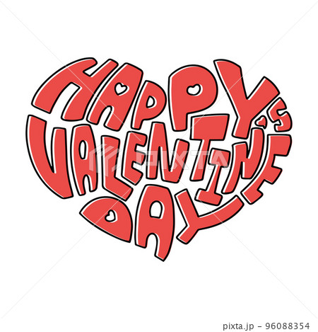 ハッピーバレンタイン-文字-筆記体-英語 Happy Valentineのイラスト素材109921307- PIXTA