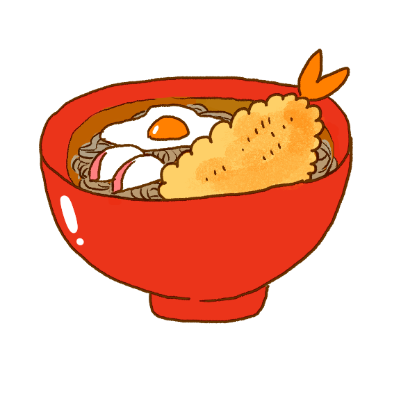 こたつで年越しそば イラスト素材 - 彩屋-irodoriya- - BOOTH