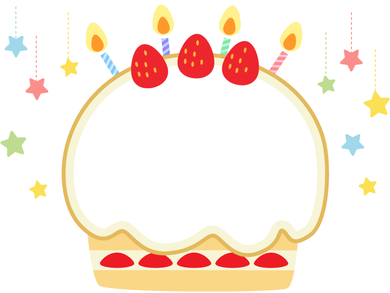 グリーンの水玉模様のプレゼントの枠・フレーム素材イラスト無料・かわいいテンプレート