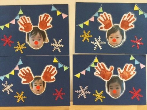 保育園 12月製作 クリスマス トナカイ・リース・スノードーム保育士のお仕事静岡