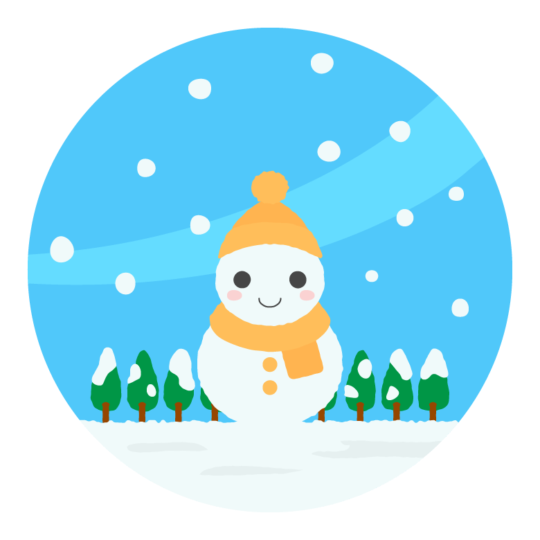 かわいい冬キャラクターの無料イラスト素材集IllustCute