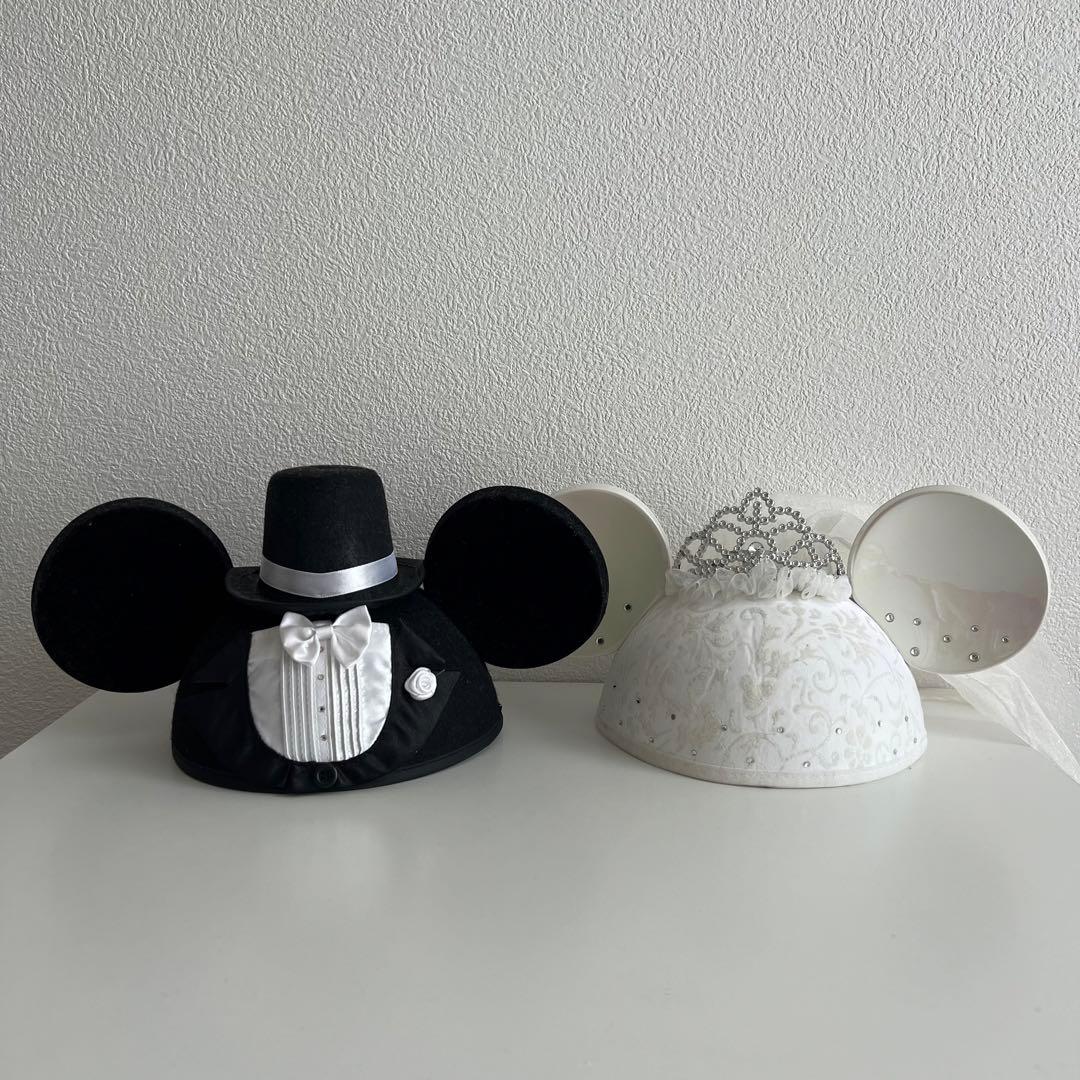ディズニー ミッキーミニー ウェディングイヤーハット キャラクターグッズ