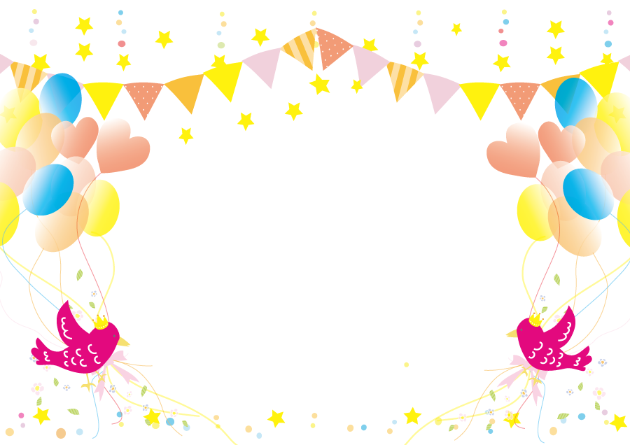 バースデーケーキと風船のお祝いイラスト イラスト素材7287465- フォトライブラリ