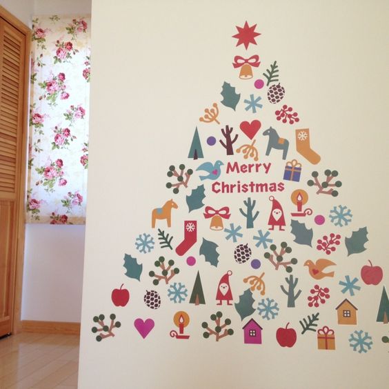 クリスマス 画用紙のおしゃれなアレンジ・飾り方のインテリア実例RoomClip ルームクリップ