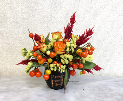 ハロウィン フラワーアレンジメント - メルカリ