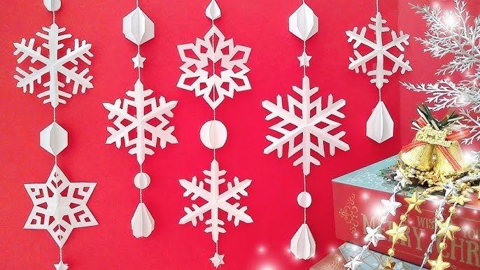 クリスマス飾りに使いたい『雪の結晶』切り絵型紙テンプレートMimiLy