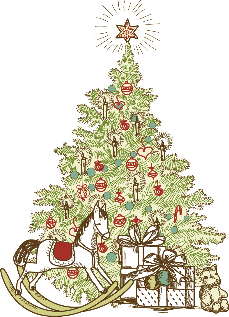 クリスマスツリーのイラスト: ゆるかわいい無料イラスト素材集