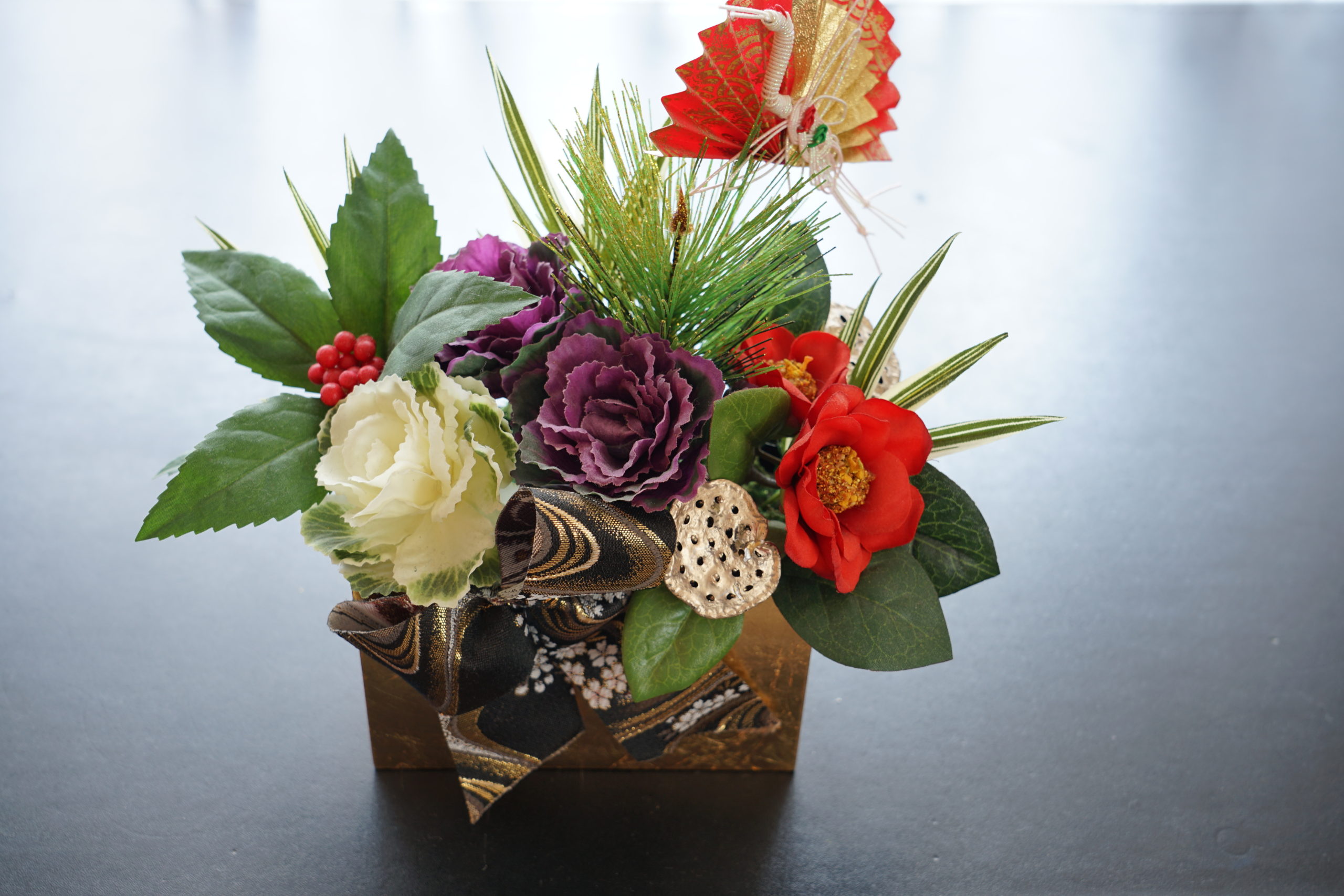 お正月飾りを土台から手作り！フラワーレッスンに取り入れてみませんか？フラワーエデュケーションジャパン