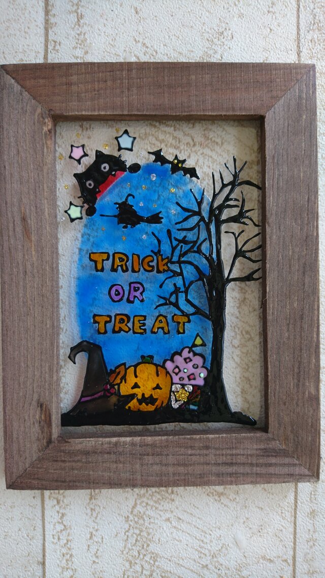 送料無料*ステンドグラス風フレーム*ハロウィン・かぼちゃ・コウモリナチュラル雑貨・インテリア雑貨・10月・ハンドメイド♪ その他インテリア雑貨あおぞらえのぐ❁︎プロフ必読❁︎ 通販 5510711Creema クリーマ