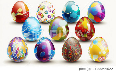 カラフルなイースターエッグ、楽しいイースターエッグデザイン、イースターエッグの染め方、飾り方写真素材599357894Shutterstock