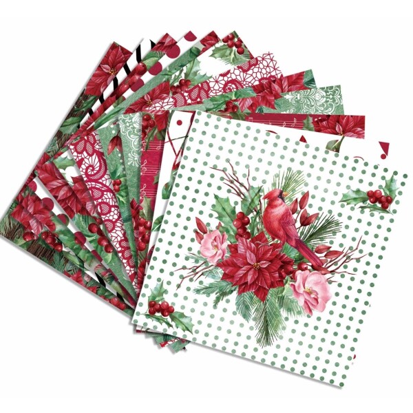 ダイソー デザインペーパー クリスマス4種セット