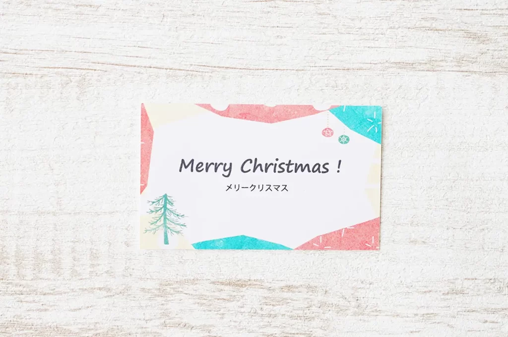 JIN CHA GOD-クリスマスカード+封筒 クレヨン手書き Merry Christmas クリスマスカード - ショップ JIN CHA &GOD はがき・メッセージカード - Pinkoi