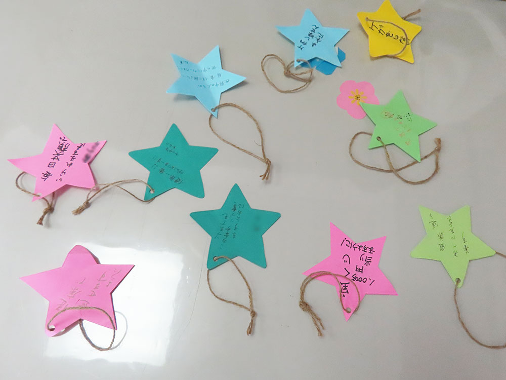 天の川の壁面を作りました