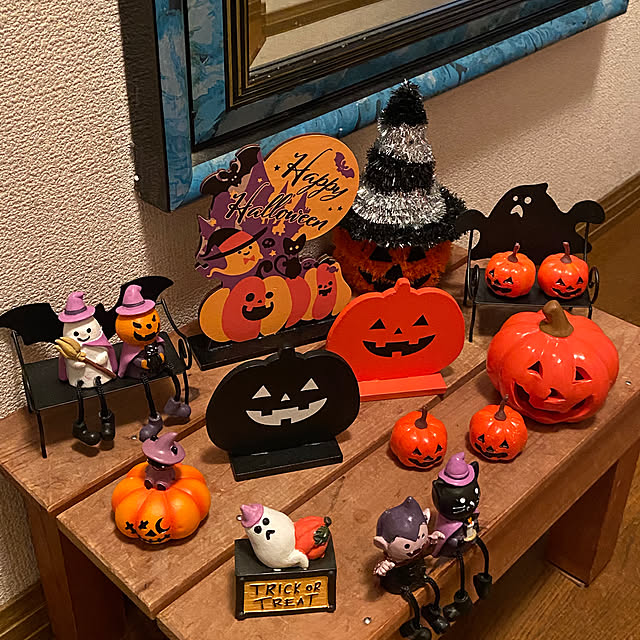 100均 ハロウィンディスプレイの商品を使ったおしゃれなインテリア実例RoomClip ルームクリップ