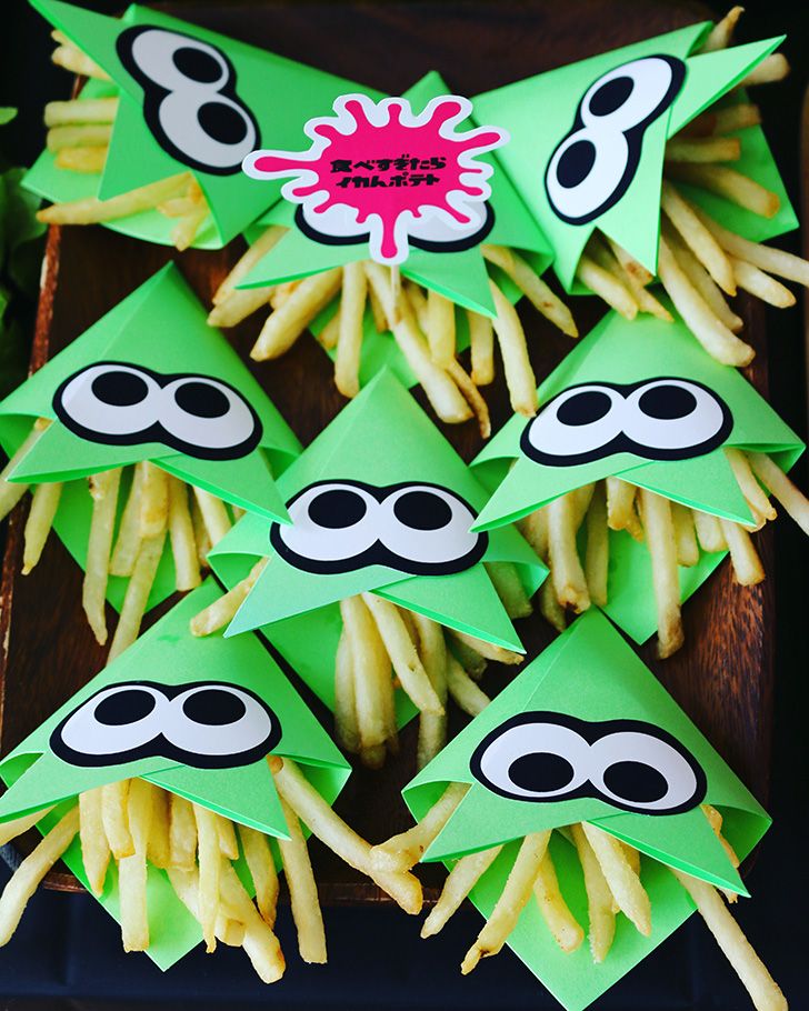 スプラトゥーン 誕生日 飾り付け ガーランド&ケーキトッパーセット 男の子 - メルカリ