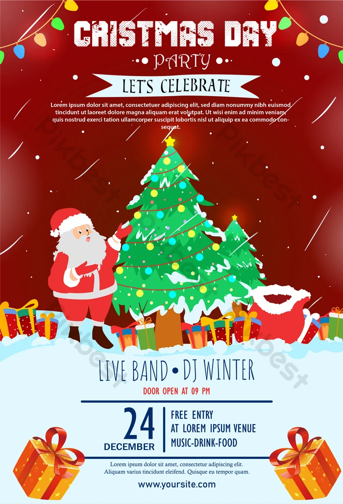 クリスマスプレゼントの無料チラシテンプレート-パワポンbyアスクル
