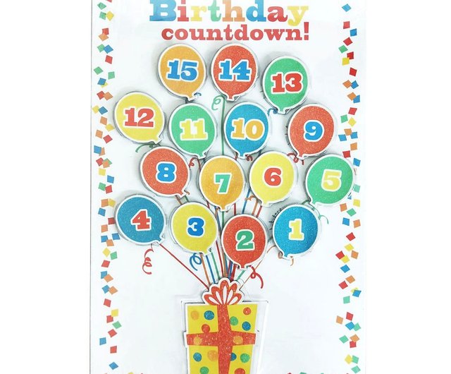 お誕生日おめでとうカウントダウンカレンダー ホールマーク-ギフト- ショップ Hallmarkcards マグネット - Pinkoi