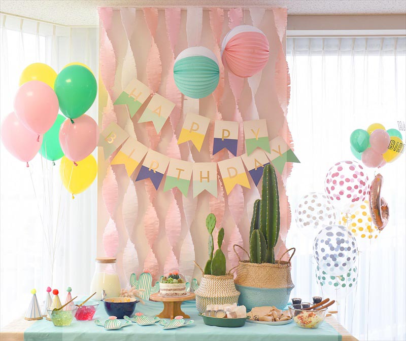 ピクミンをテーマに！8歳のお誕生日の飾り付けつづる