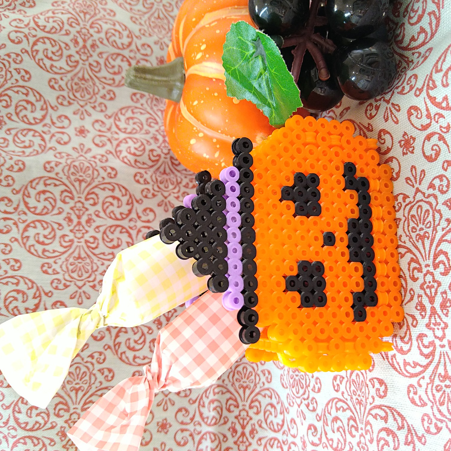 アイロンビーズ図案 ディズニーハロウィン かぼちゃ その1- さっぽいのアイロンビーズ研究所