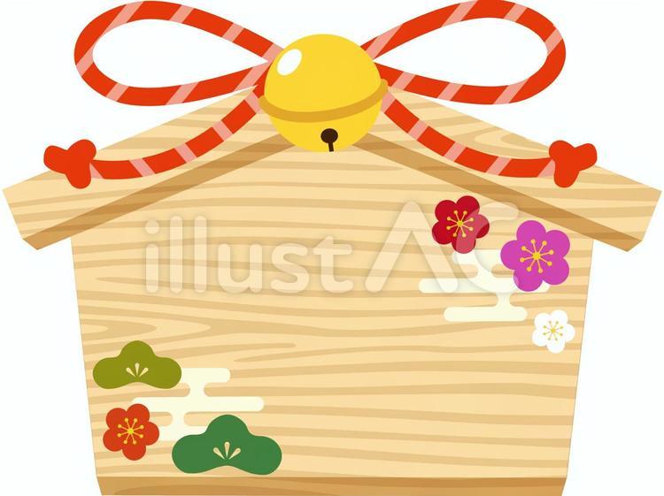 2024年辰年の絵馬 正月ぬりえぴよぴよプリント