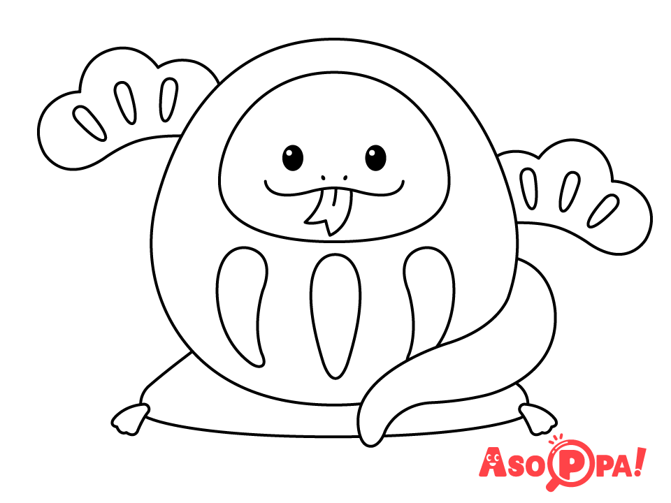 鶴と亀の、長寿を願う吉祥塗り絵です。ぬりえラボ