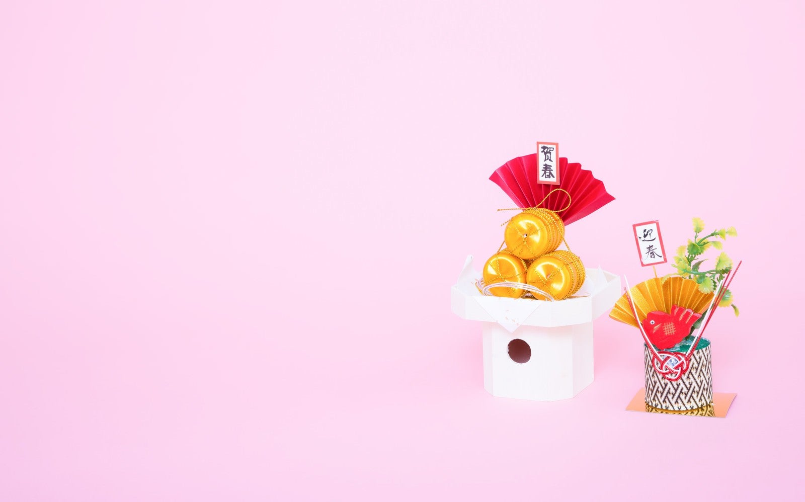 冬のライン無料イラスト お正月飾り 37212素材Good