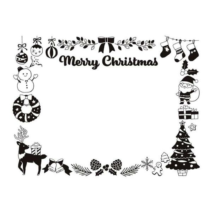 リボンとチェック柄背景おしゃれクリスマス フレーム枠イラスト無料フリー85059素材Good