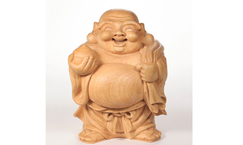 お買い物マラソン期間ポイント10倍 ＼ご褒美ギフト 銀雅堂 布袋七福神 縁起物 置物 インテリア ご利益 招福 開運グッズ 風水 合金 金 ギフト贈り物 新築祝い 開店祝い 伝統工芸 高岡銅器ナガエ堂