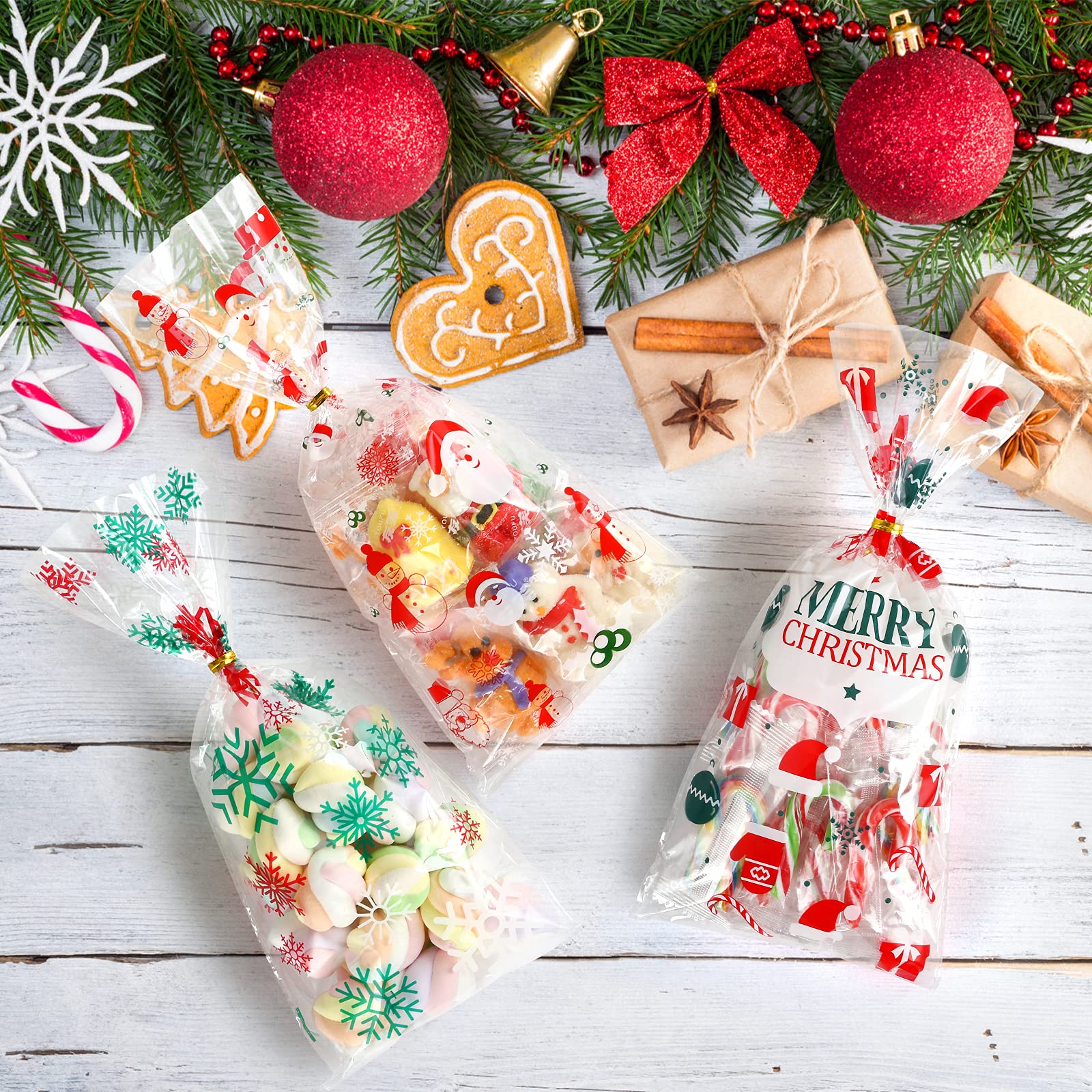 クリスマス菓子袋 ツリー&アニマル