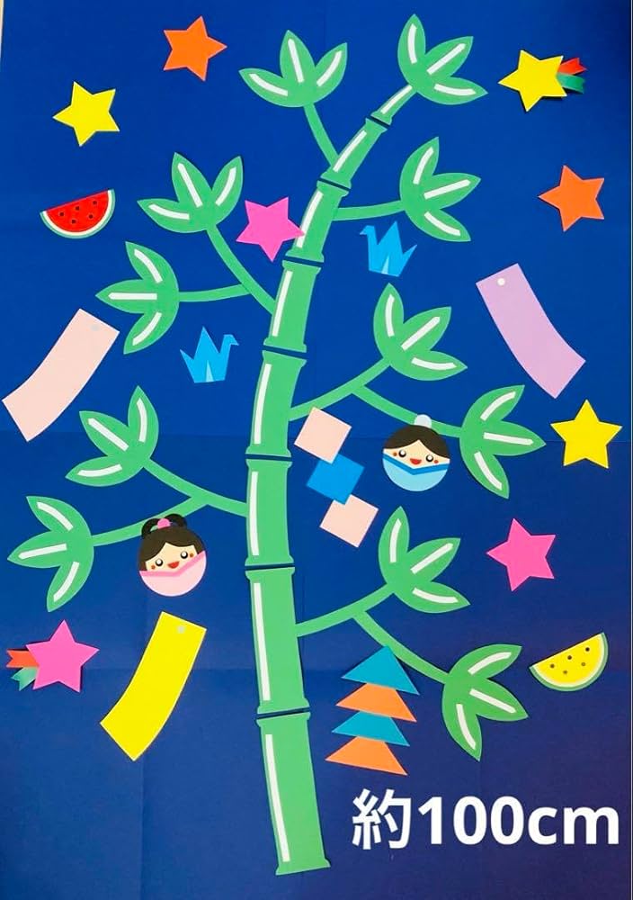 キラキラ天の川♪100均グッズで七夕の壁面飾りづくりつづる