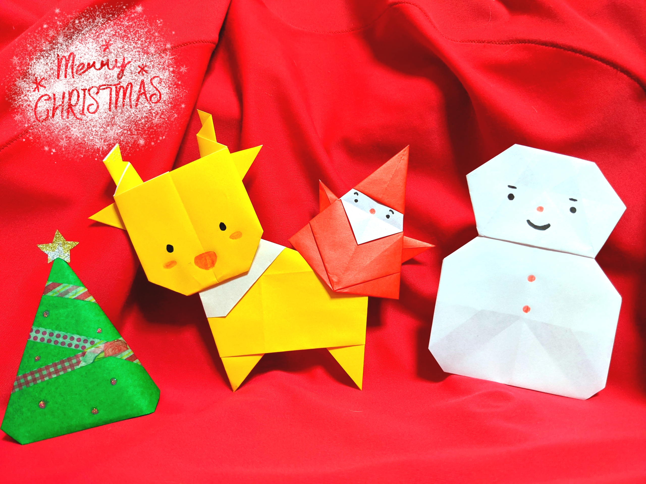 簡単！折り紙クリスマスツリーの作り方,クリスマスツリーおりがみorigamiクリスマス飾り折り紙ツリー簡単折り紙クリスマス折り紙手作りクリスマスツリ