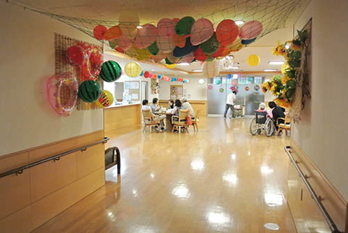 壁面飾り、お祭り、屋台、秋祭り、7.8月、介護施設、デイサービス、老人ホーム 夏祭り 壁面