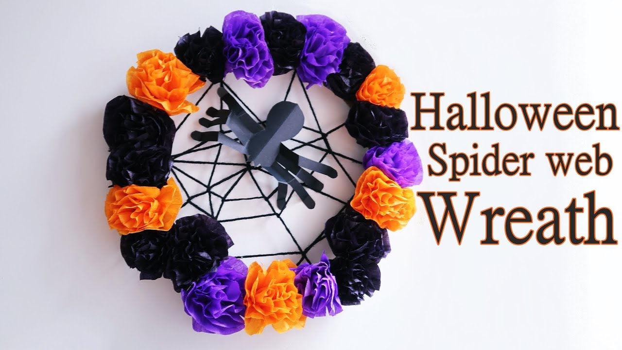 折り紙 ハロウィンリースの簡単な作り方～How to make an easy origami halloween wreath～簡単折り紙教室