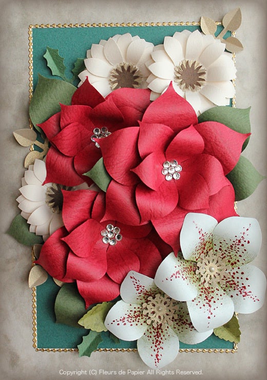 12月壁面飾り ポインセチア 12月 壁面 大きなポインセチア ６枚セット クリスマス 壁面装飾